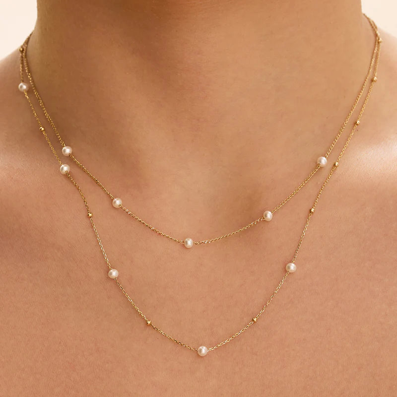 Aurelie Gi | Carolina | Pearl Station Necklace