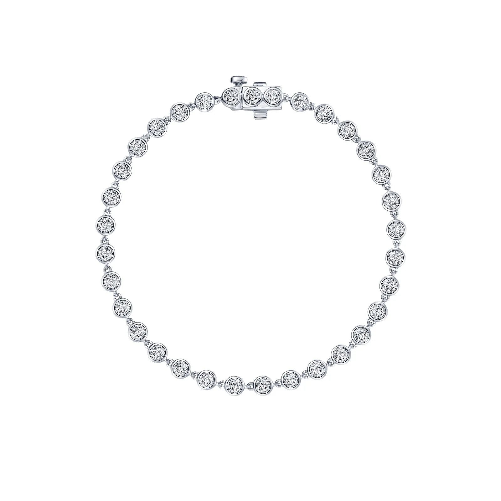 Bezel Strand Bracelet 3.3ct