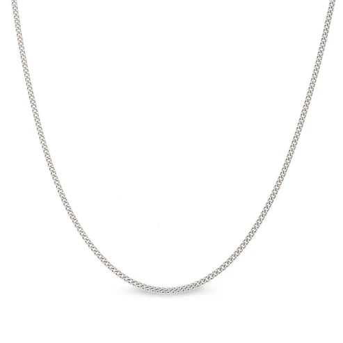 20" 1mm Curb Chain with End Caps and Spring Ring