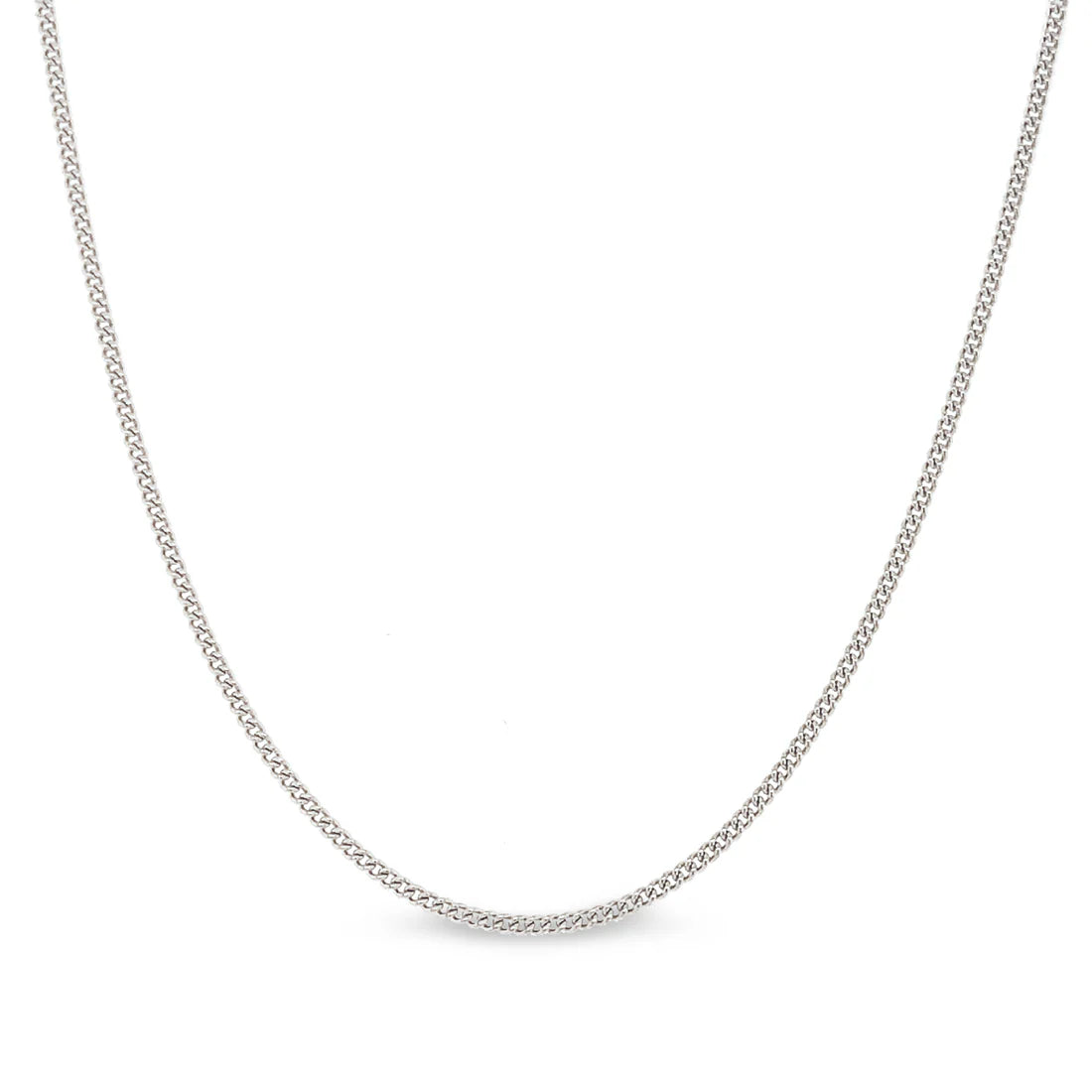18" 1mm Curb Chain with End Caps and Spring Ring