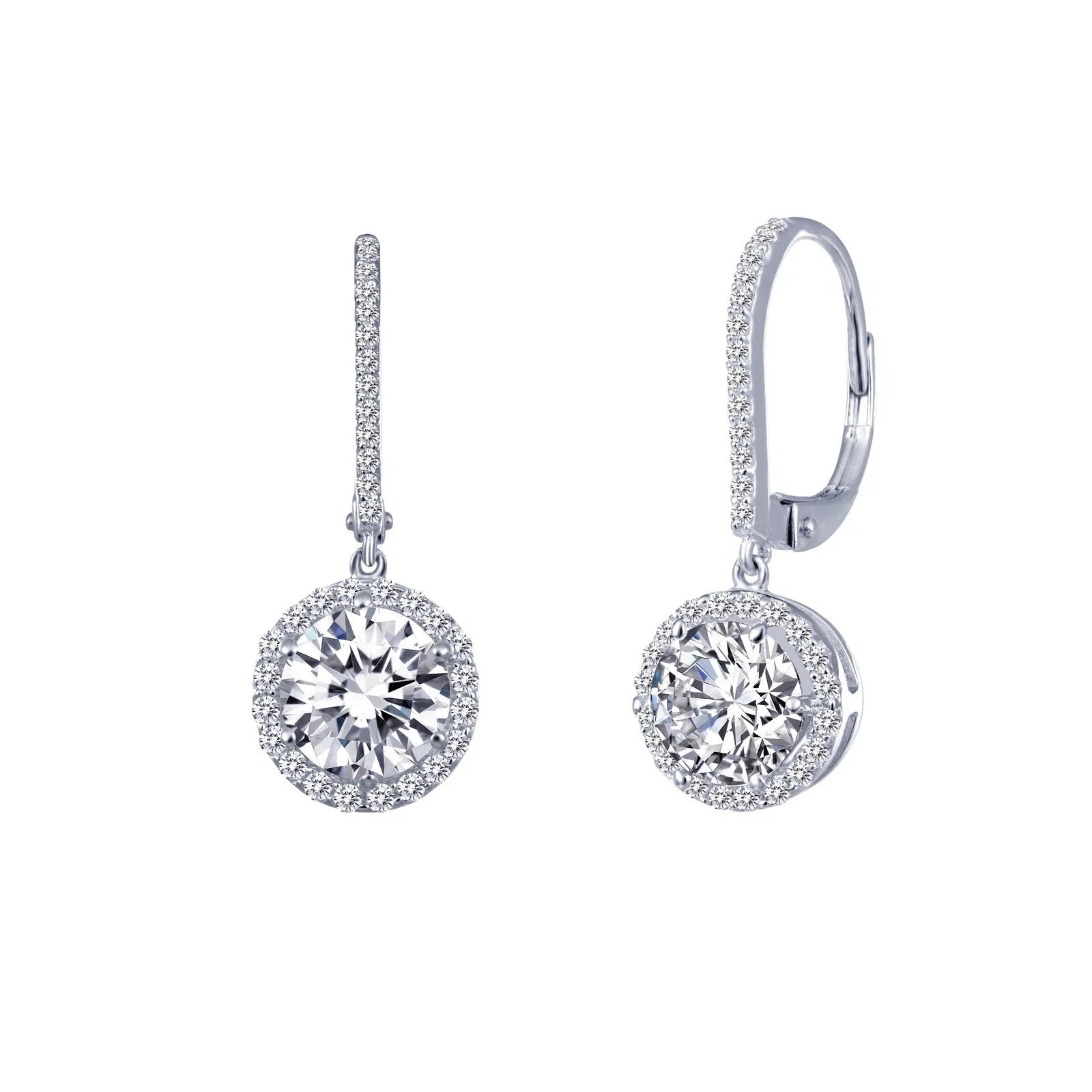 Halo Drop Earrings 2.72ct