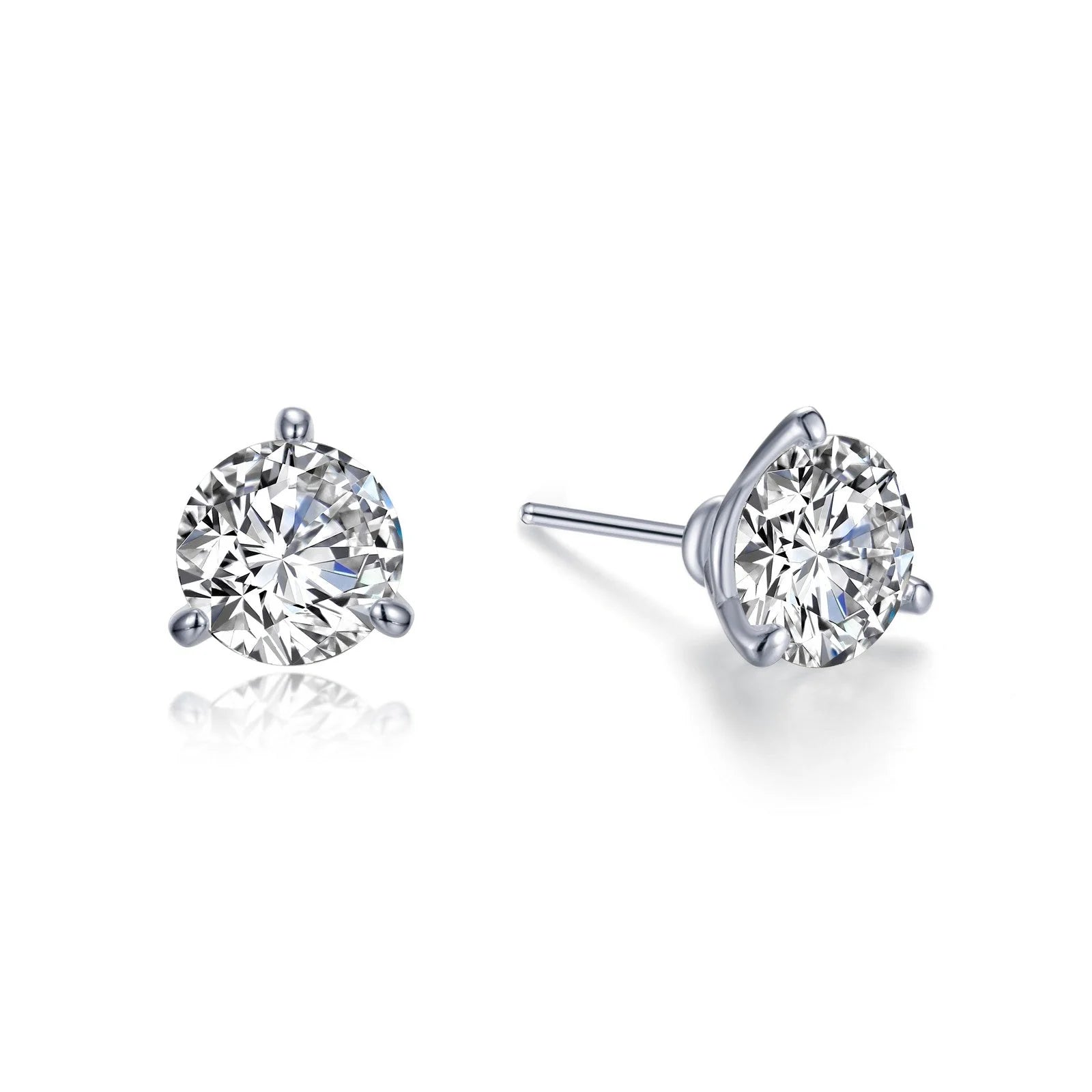 Lafonn | 2.5 CTW 3 Prong Martini Stud Earrings