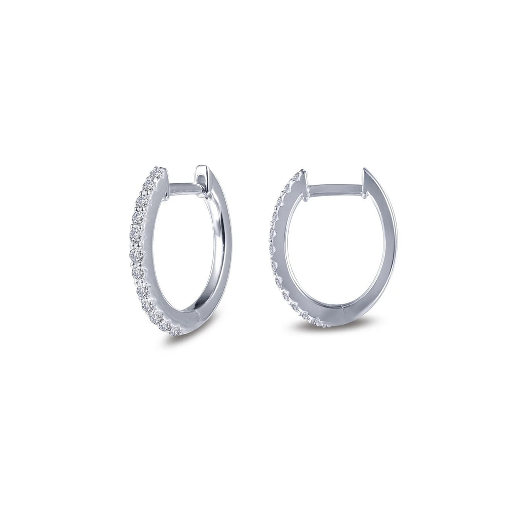 Oval Huggie Hoop Earrings 0.24ct