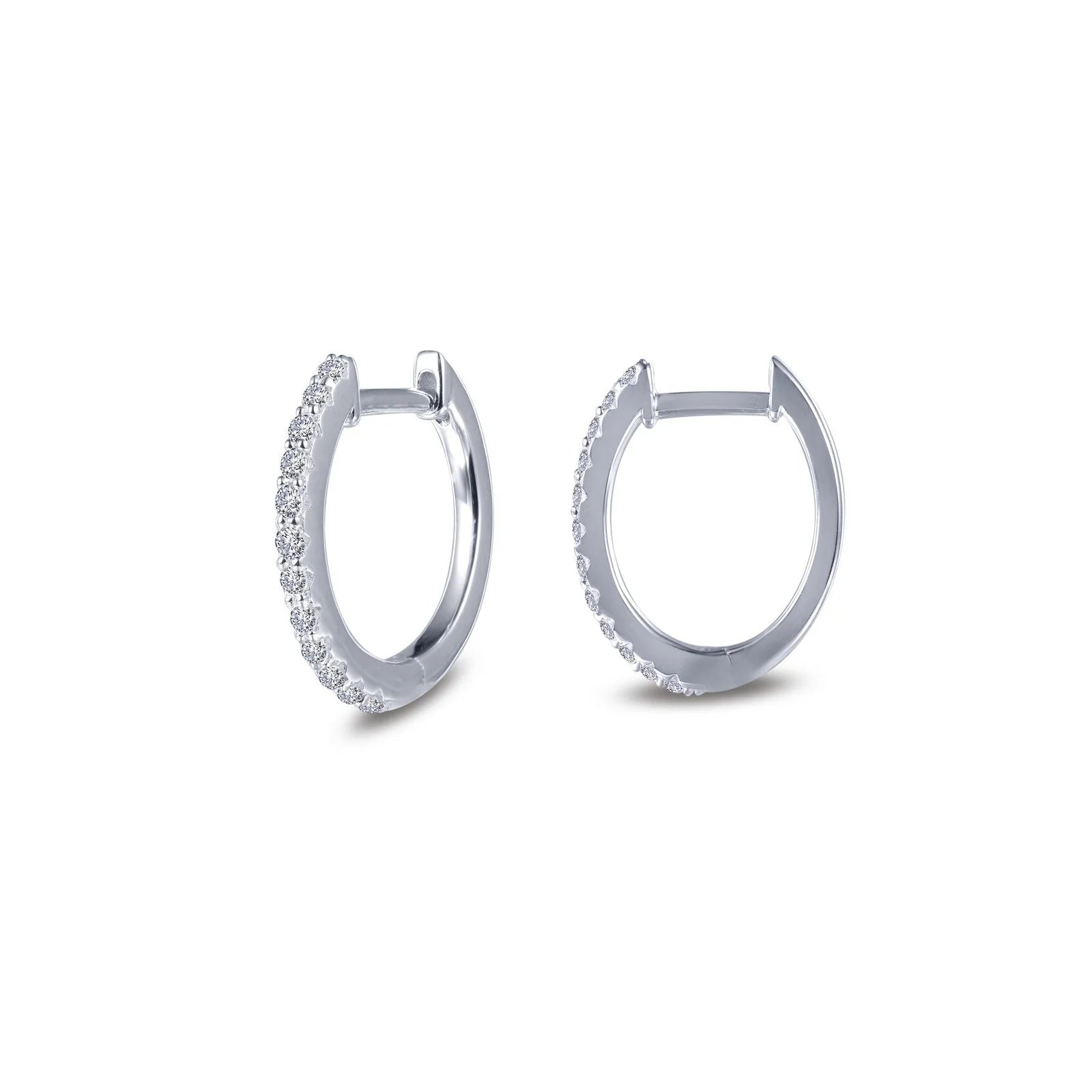 Oval Huggie Hoop Earrings 0.24ct