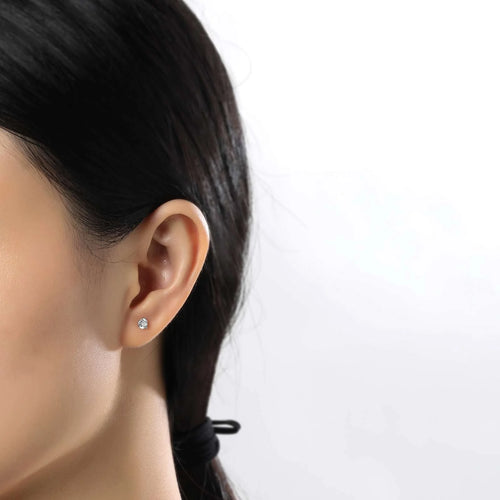 0.5 CTW 3 Prong Martini Stud Earrings