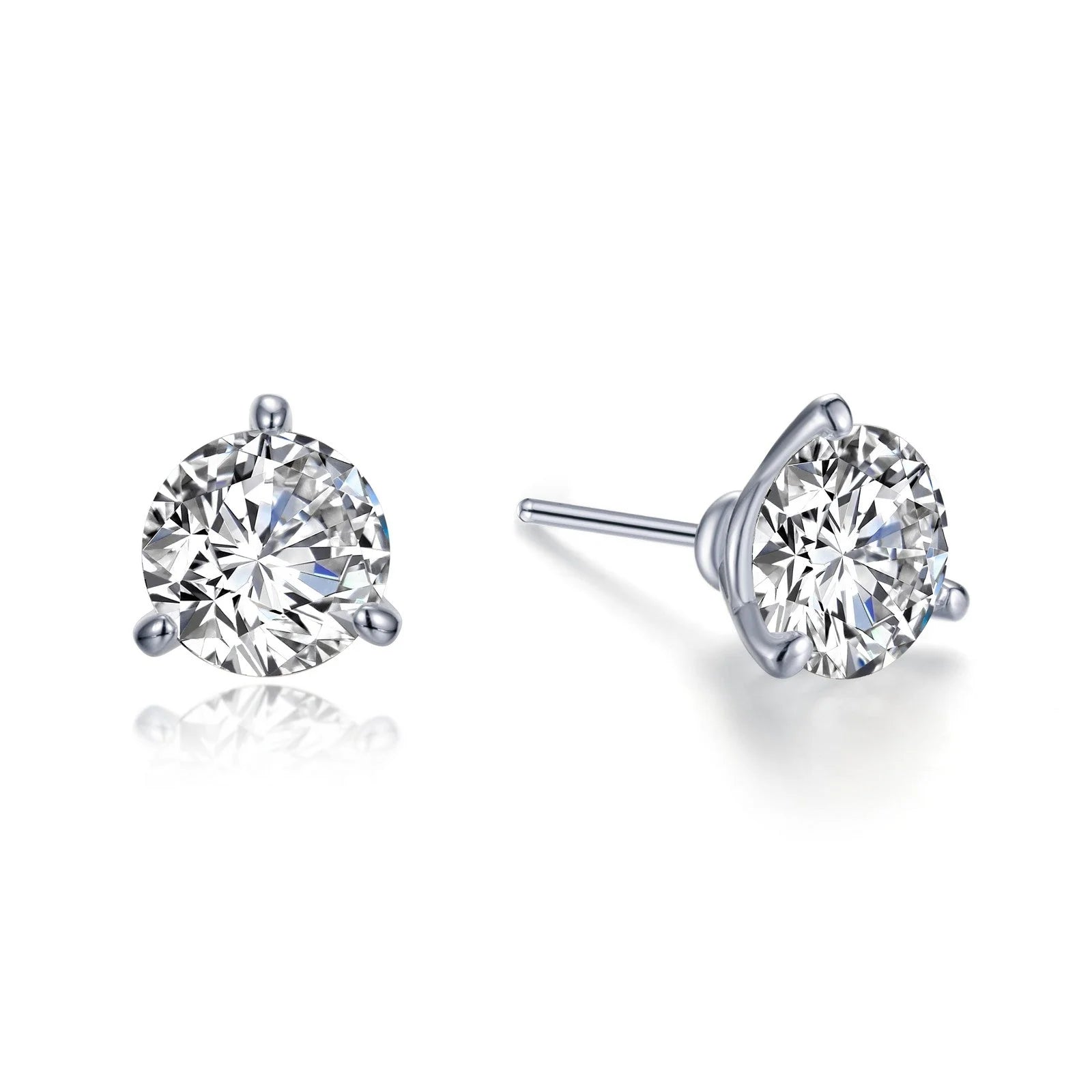 Lafonn | 3 CTW 3 Prong Martini Stud Earrings