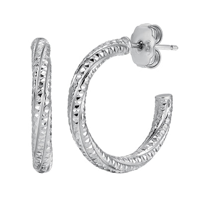 Textured Hoop Earrings