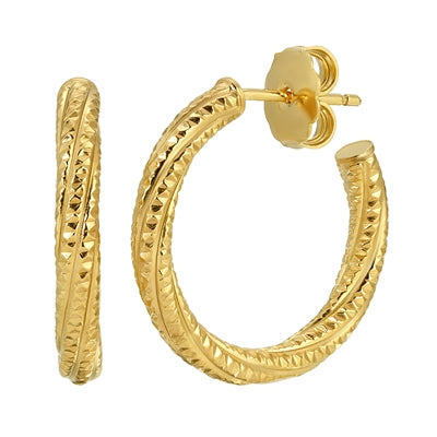 Textured Hoop Earrings