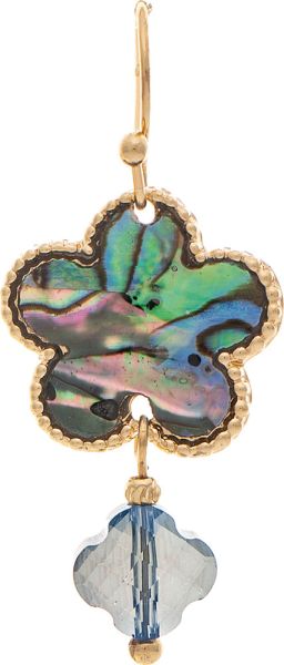 Rain Jewelry | Gold Abalone Shell Flower Earring