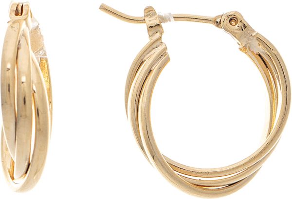 Rain Jewelry | 14k Plated Hypoallergenic Twist Wire .50" Hoop Earring