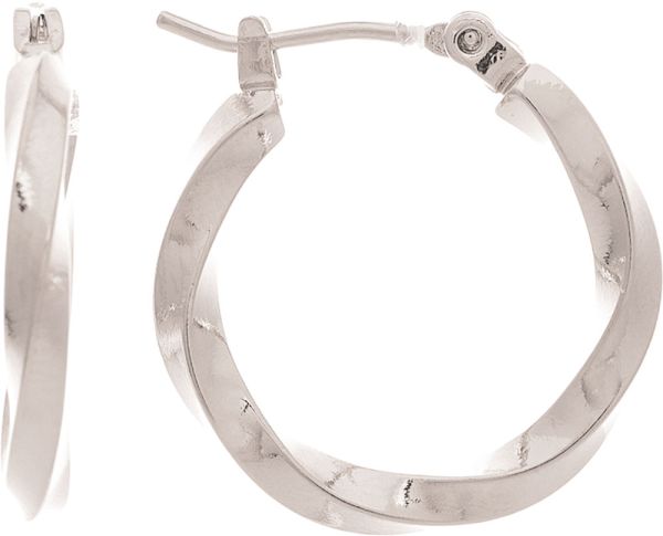 14k Plated Hypoallergenic Twisty Wire Hoop Earrings