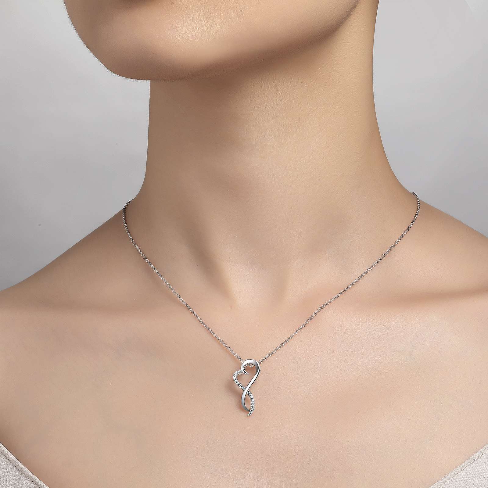 Lafonn | Infinity Heart Pendant Necklace | 0.17ct