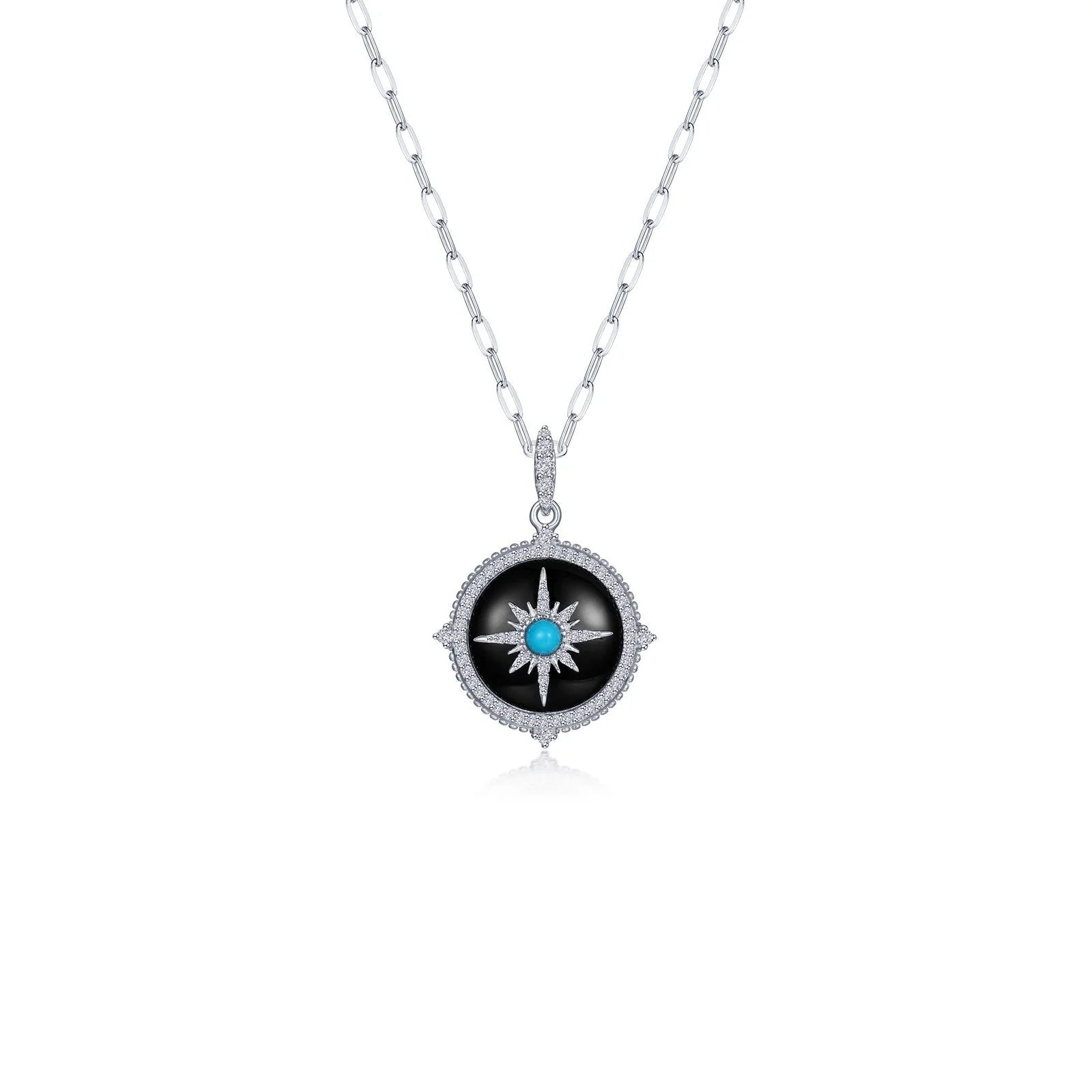 Voyager Compass Pendant Necklace 0.65