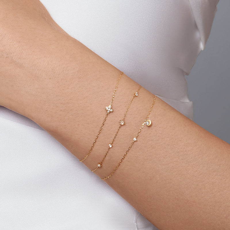 Aurelie Gi | Isolde | Lab Grown Diamond Clover Bracelet