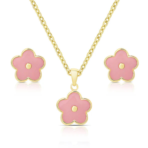 Lily Nily | Flower Stud Earrings and Necklace Set