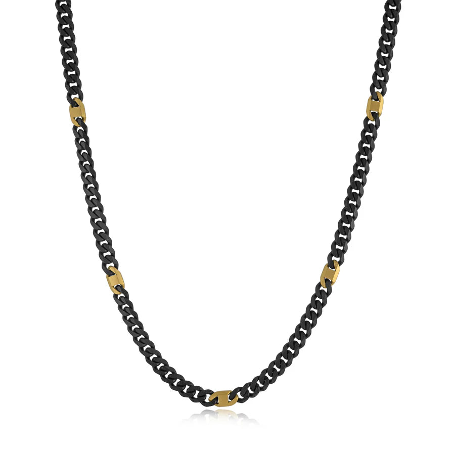 Italgem | Black & Gold Stainless Steel Chain