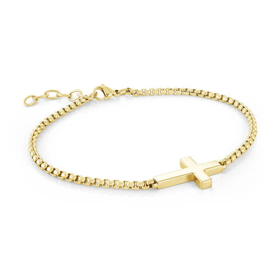 Italgem | Box Link & Cross Bracelet