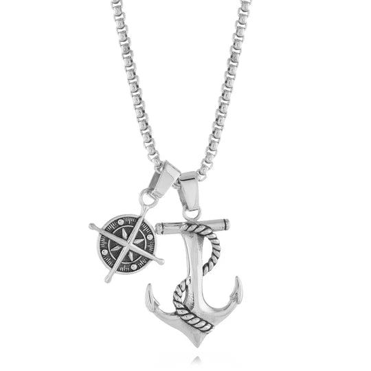 Italgem | Anchor & Compass Pendant