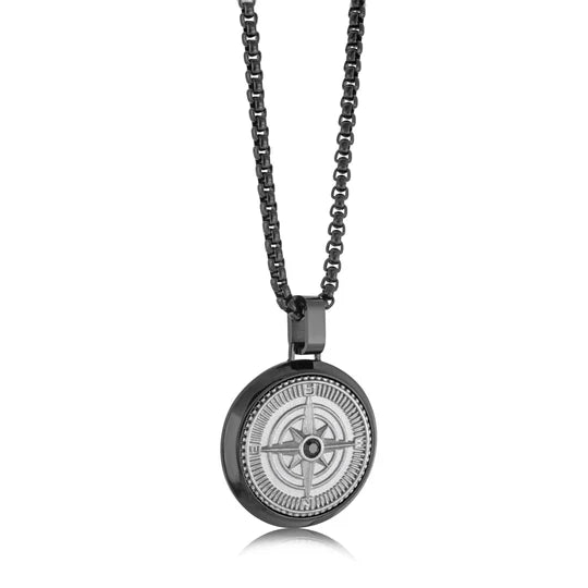 Italgem | Studded North-Star Compass Pendant Necklace