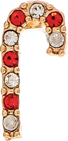 Rain Jewelry | Crystal Candy Cane Holiday Post Earring