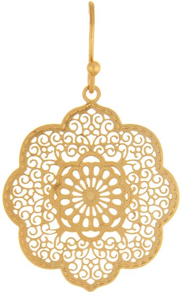 Rain Jewelry | Tiny Gold Floral Center Earrings