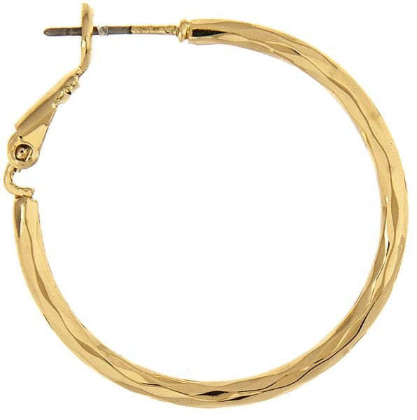 Rain Jewelry | Small Hammered Hoop