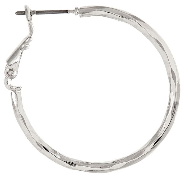 Rain Jewelry | Small Hammered Hoop