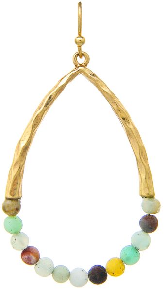 Rain Jewelry | Amazonite Beaded Teardrop Earring