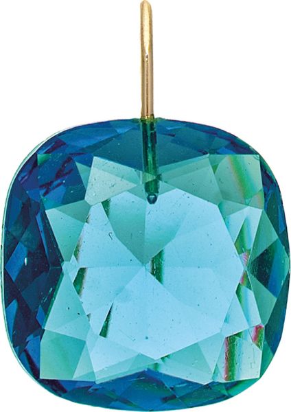 Rain Jewelry | Gold Blue Faceted Gem Drop Earrings