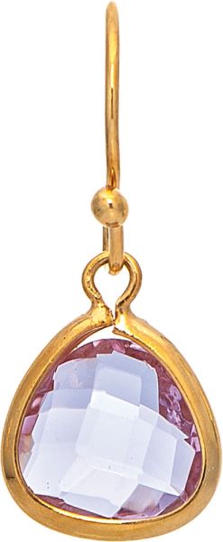 Rain Jewelry | Gold Purple Tiny Color Drops Earrings