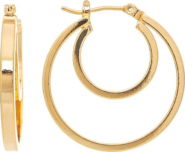 Rain Jewelry | Square Wire Hypoallergenic Double Hoop Earring