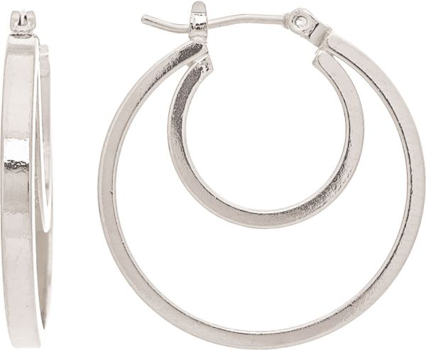 Rain Jewelry | Square Wire Hypoallergenic Double Hoop Earring