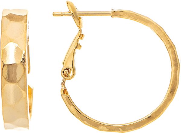 Rain Jewelry | Hammered 3/4" Hypoallergenic Hoop Earring