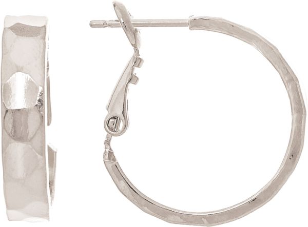 Rain Jewelry | Hammered 3/4" Hypoallergenic Hoop Earring