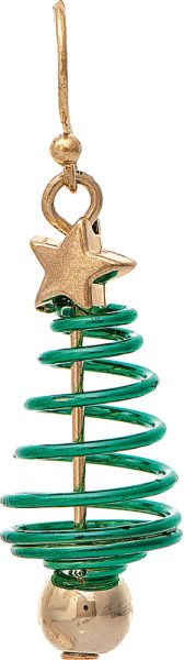 Rain Jewelry | Mini Coil Xmas Tree Earring