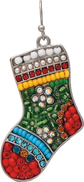 Rain Jewelry | Hand Beaded Stocking Earring