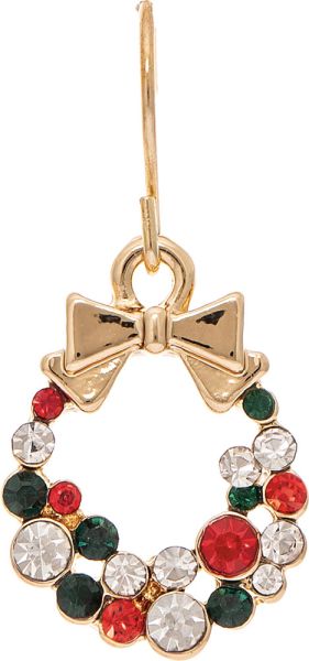 Rain Jewelry | Bow Top Multi Crystal Wreath Earring